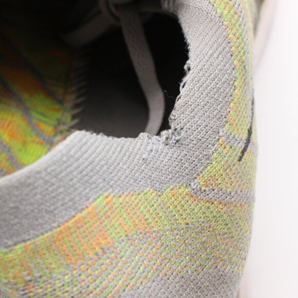 Nike Free 4.0 Flyknit Men's Size 12 Running Sneaker Grey Black Volt 717075-003 - Picture 10 of 11